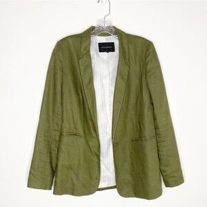 Banana Republic Olive Green Linen Blazer Size 0